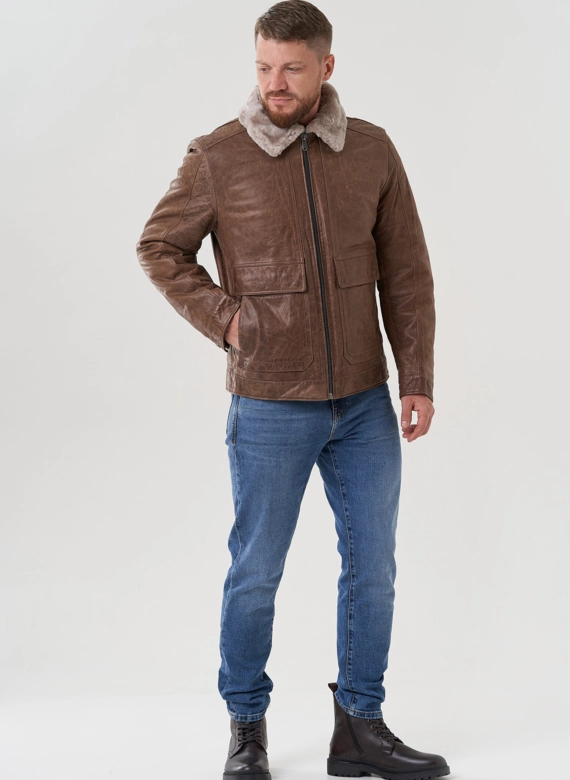 Куртка мужская из натуральной кожи 