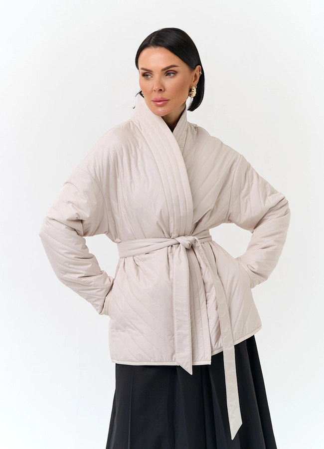 Женская куртка кимоно с поясом модель № 32802 универмаг малина