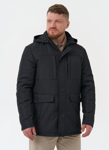Мужская утепленная куртка с капюшоном