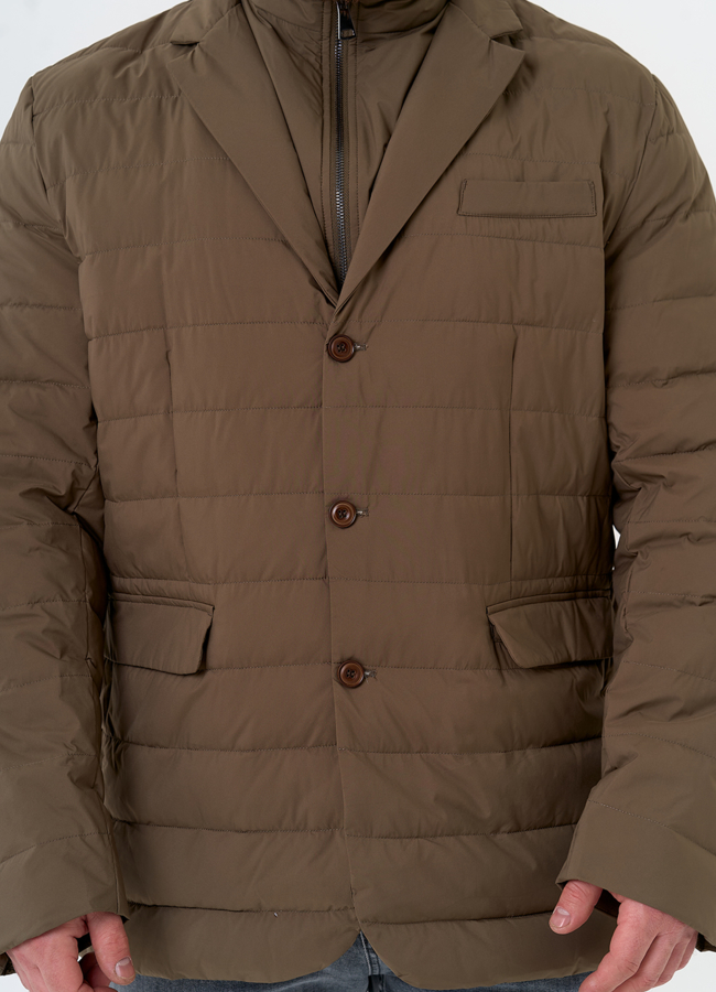 Мужской пуховик со съемной манишкой модель № 31461 универмаг малина