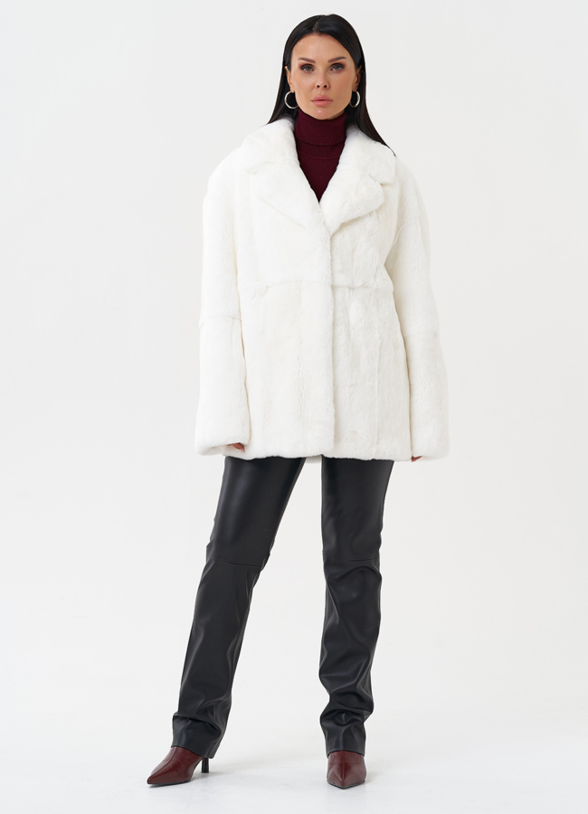 Шуба из меха кролика модель № 28139 в рассрочку