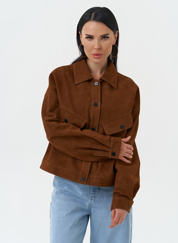 Женская куртка из натуральной замши