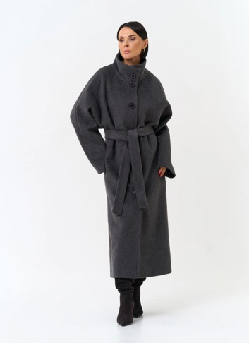 Женское длинное пальто с воротником стойкой Женское длинное пальто с воротником стойкой фото