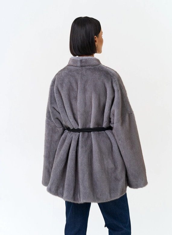 Женская шуба из эко меха фото