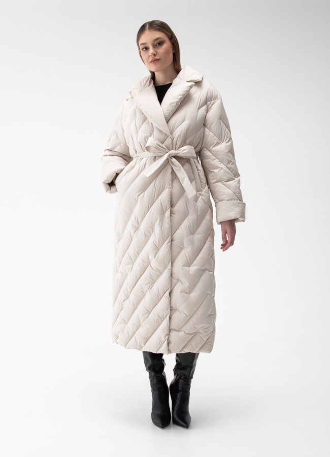 фото Женский пуховик с английским воротником модель № 28381