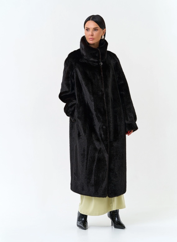 Женская шуба из эко меха фото
