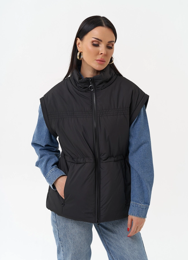 Женская утепленная куртка со съемными рукавами модель № 30011 универмаг малина