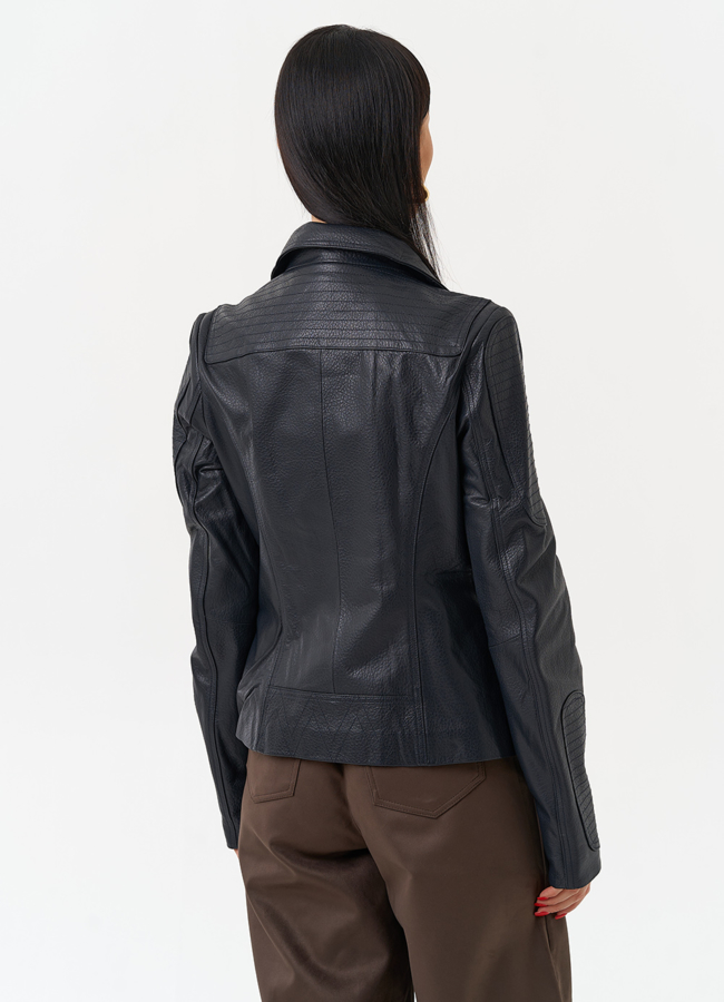 Куртка косуха из натуральной кожи модель № 10636 в кредит