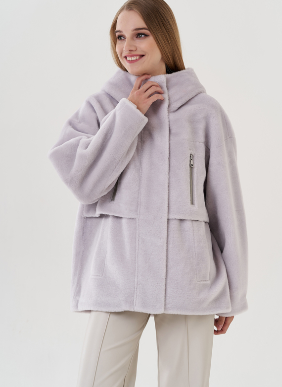 Полупальто женское с капюшоном